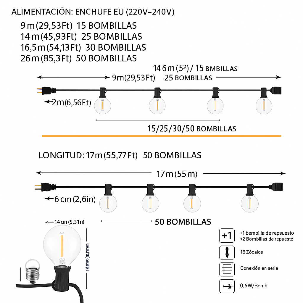 GUIRNALDA DE LUCES LED - MARIAH