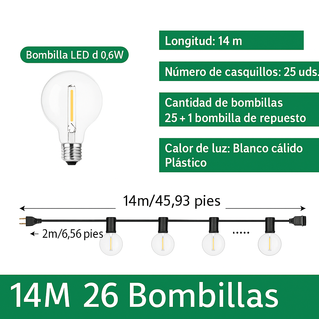 GUIRNALDA DE LUCES LED - MARIAH