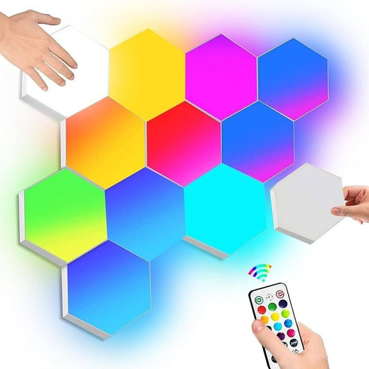 LUZ LED HEXAGONAL RGB - KIT 6 UNIDADES