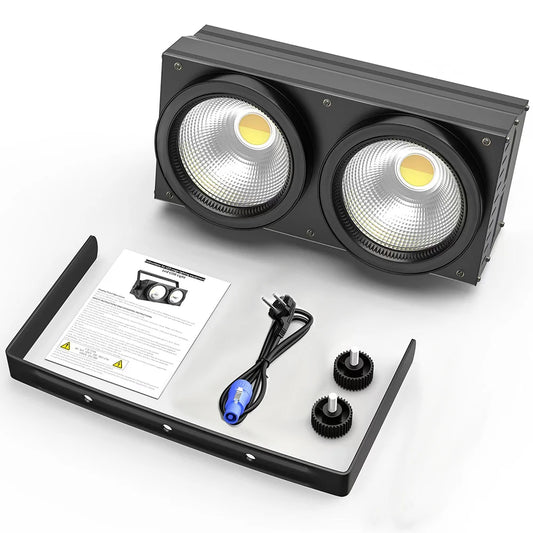 Luces LED COB DMX de 220 W y 2 ojos para Navidad